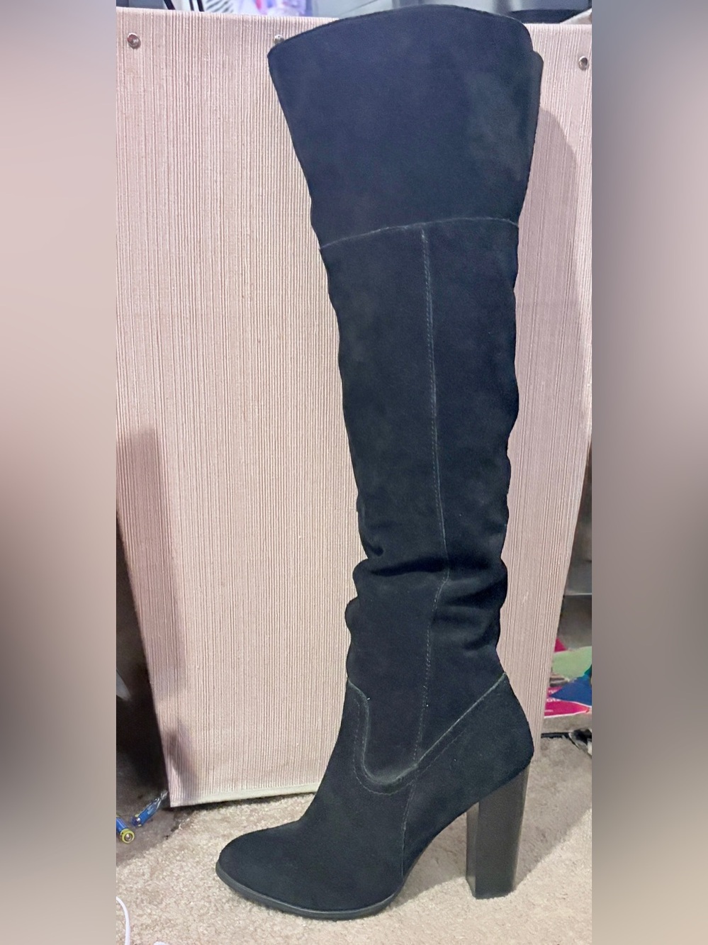 ALRO Black Suede Knee High Boot - 8.5